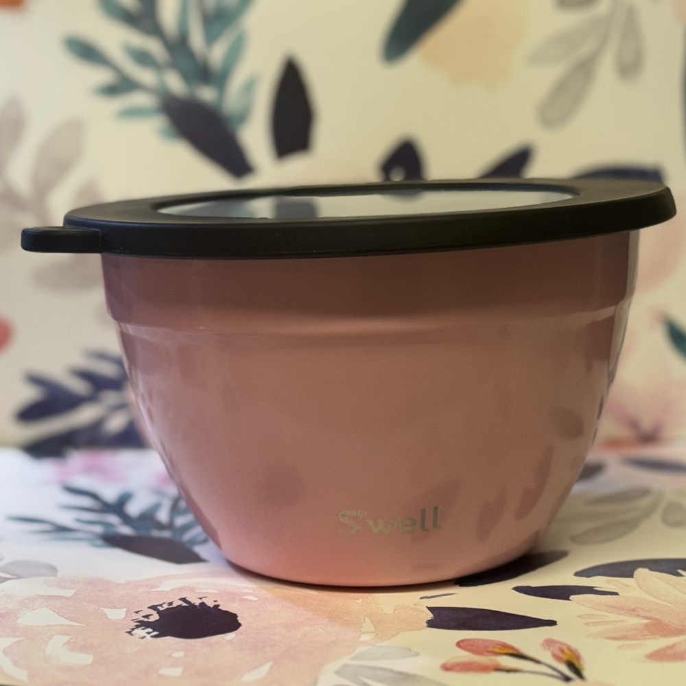 S'well Pink Topaz Salad Bowl Kit 64oz Leakproof & Dressing Canister incl. - Picture 5 of 5